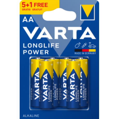 Varta Αλκαλικές Longlife Power Μπαταρίες LR6 AA (6τμχ)