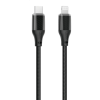 XO NB-Q291A Braided Lightning σε Type-c 27W Καλώδιο Μαύρο