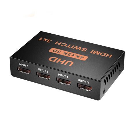 ATC HDMI Switch Μεταλλικό 3 In / 1 Out 4K x 2K Τηλ/στήριο