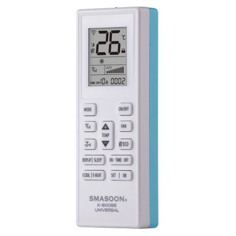 SMASOON K-8008E Universal Τηλεχειριστήριο Κλιματισμού Μπλε