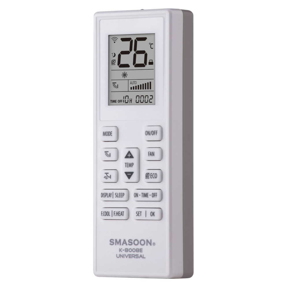 SMASOON K-8008E Universal Τηλεχειριστήριο Κλιματισμού Γκρι