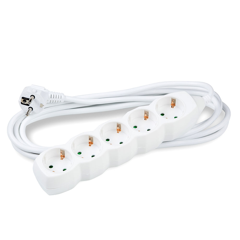 Technik Πολύπριζο 5 Θέσεων 1,5mm2 Λευκό 3m