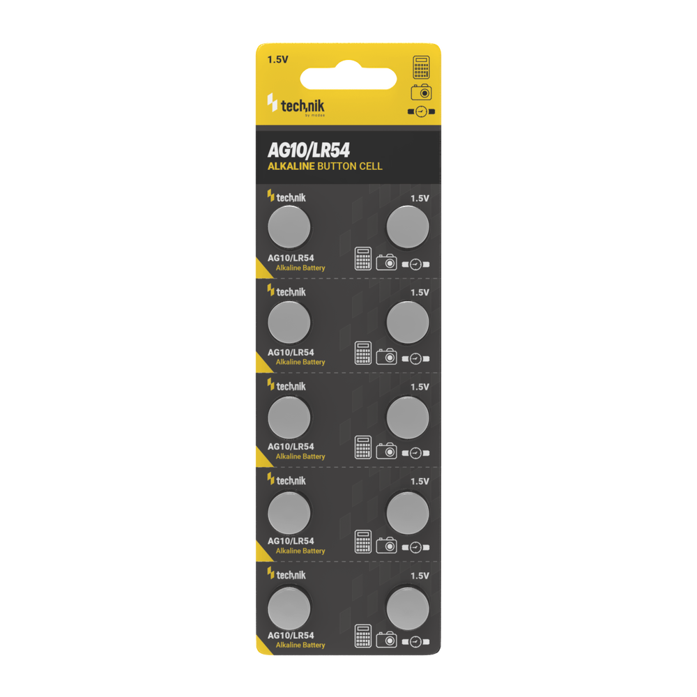 Technik Αλκαλικές Μπαταρίες Κουμπιά Platinum AG10 / LR54 / 189 / 389 1.5V B10
