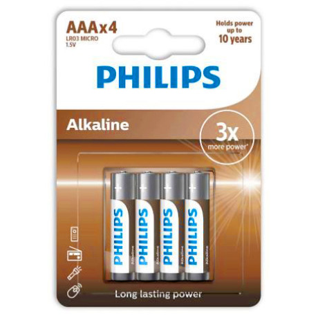 Philips Eco Αλκαλική LR03 AAA (4 τμχ)