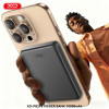 XO PR296 Powerbank Ταχείας Φόρτισης Μεταλικό με Μαγνήτη 10.000mAh Γκρι