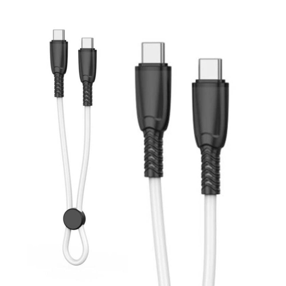 XO NB-Q248B Καλώδιο Φόρτισης + Data Suluo Series Type-c σε Type-c 60W 25cm Άσπρο
