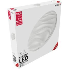 Avide LED Μοντέρνα Πλαφονιέρα Οροφής Selene 24W 380*70mm Θερμό 3000K