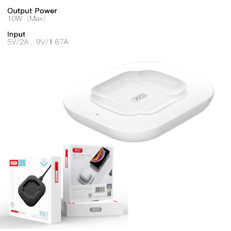 XO WX017 10W Ασύρματη Φόρτιση QC Άσπρο